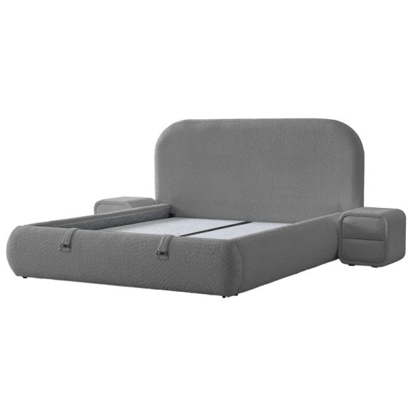 Тапицирана спалня с матрак FABER 160 х 200 - антрацит AN