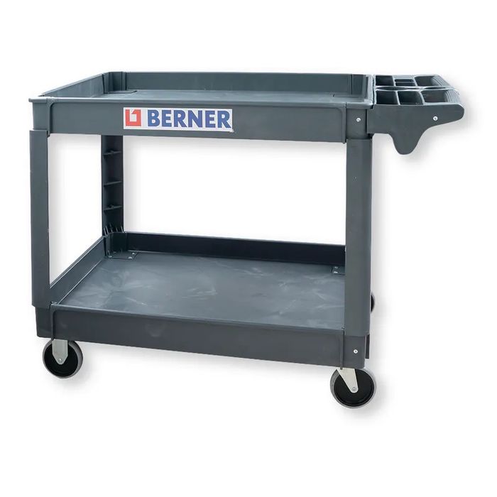 Carucior de service din plastic cu 2 niveluri