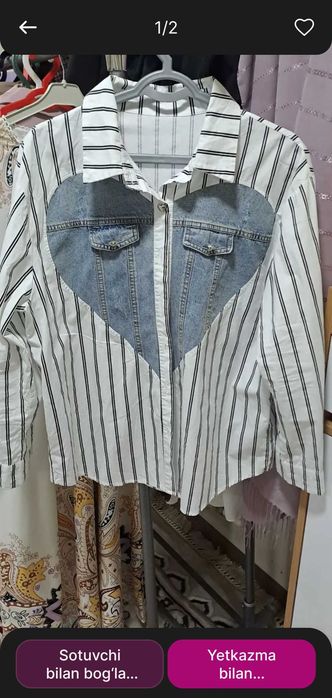 Jinsi rubashka 2 lasini kelishtirib bervoraman