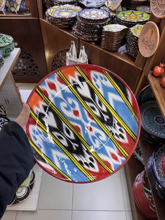 Qoʻl mehnati bilan yasalgan milliy sapol lagan