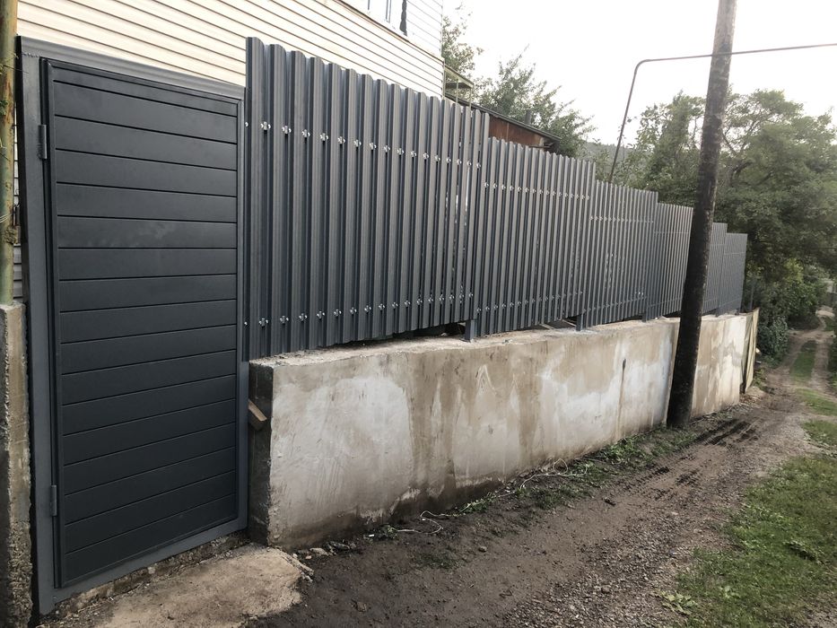 Заборы откатные ворота