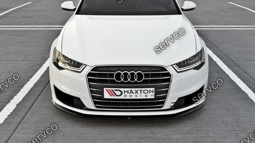 Prelungire splitter bara fata Audi A6 C7 4 Ultra Facelift 2014-2018 v2 - Maxton Design