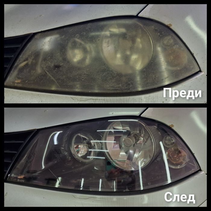 Пастиране на автомобили пране на седалки полиране на фарове