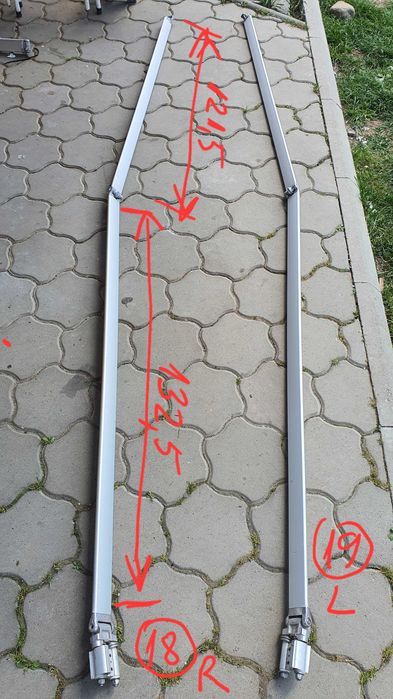 Brate,  tije ,  suporti  pentru marchize Fiamma, Thule Omnistore , etc