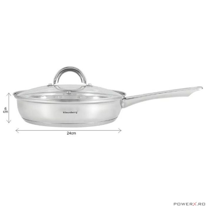 Tigaie cu insertie pentru oua, compartimente pentru 6 oua, capac din