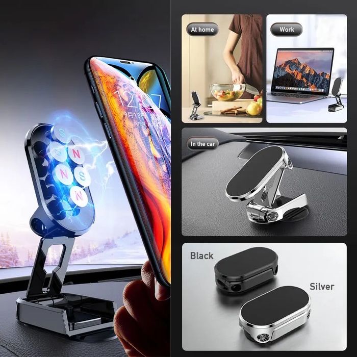 Suport Magnetic Telefon Retractabil Placuta Metalica