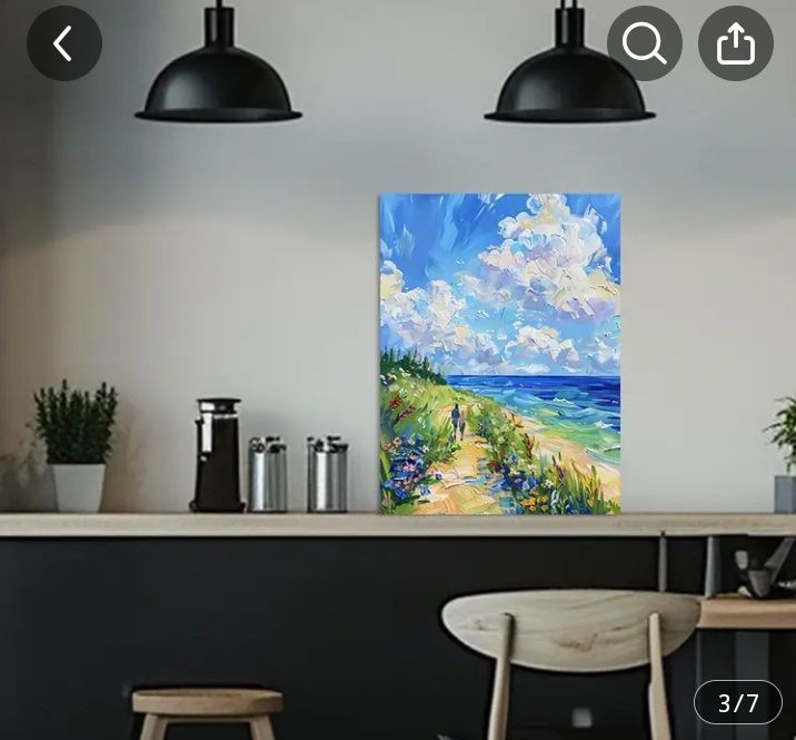 Художествена картина с букет лалета