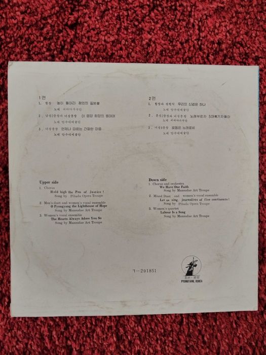 Обложка грамофонна плоча Корея