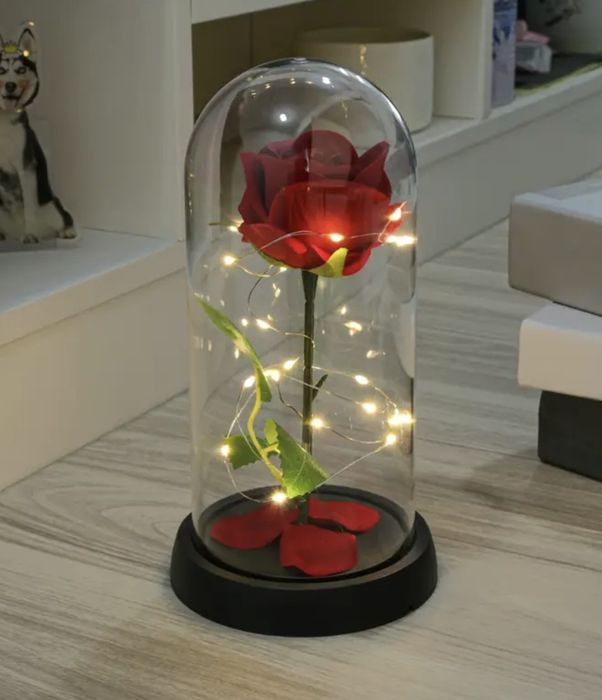 Статуетка / Стъкленица Disney - Красавицата и звяра - Вечна роза