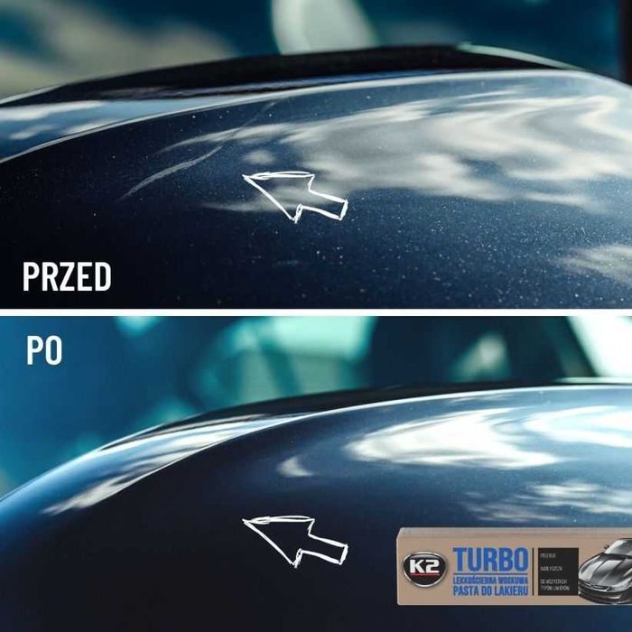 Полироль для устранения паутинки царапин на кузове K2 TURBO WAX