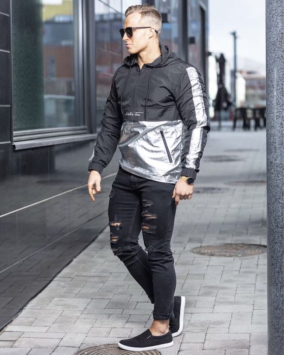 Mister Tee Reflective Windbreaker мъжки анорак ветровка S/M/XL