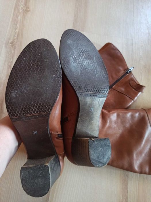 Кафяви ботуши от естествена кожа