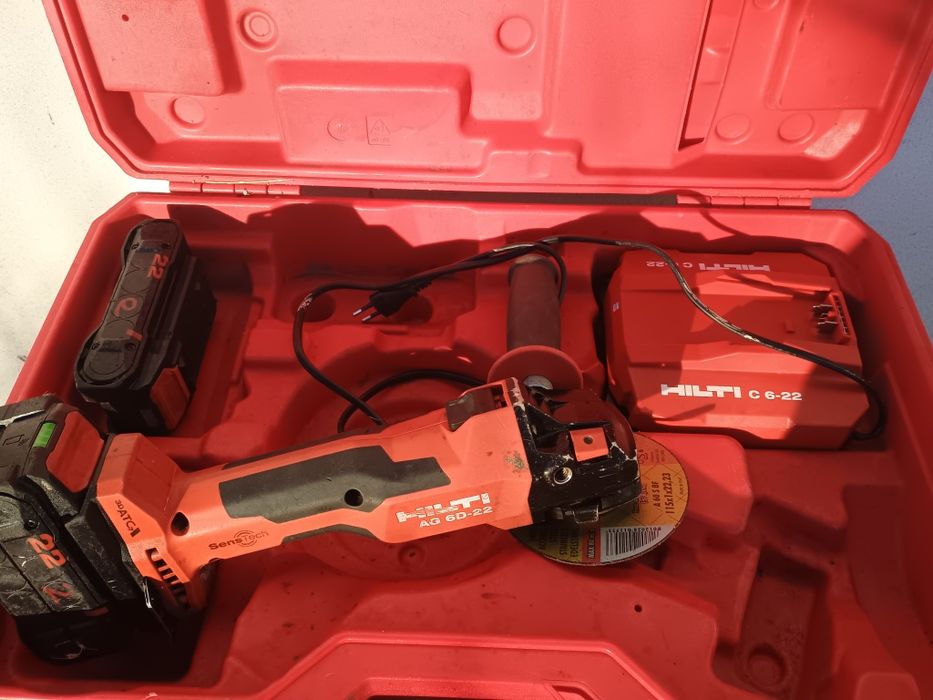 Flex hilti Ag 6d 22 nuron, la cutie cu 2 baterii și incarcator rapid