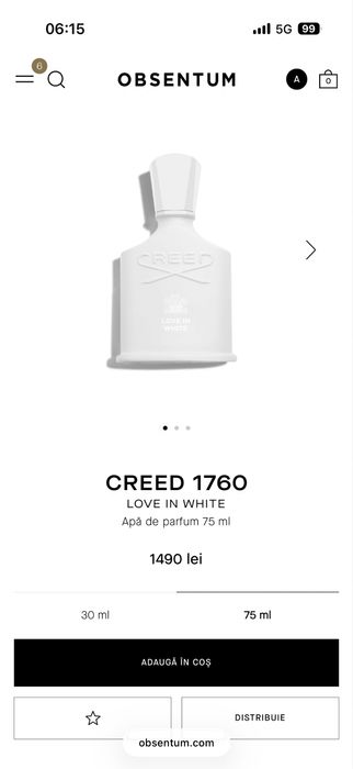 Creed 1760 Love in White Original