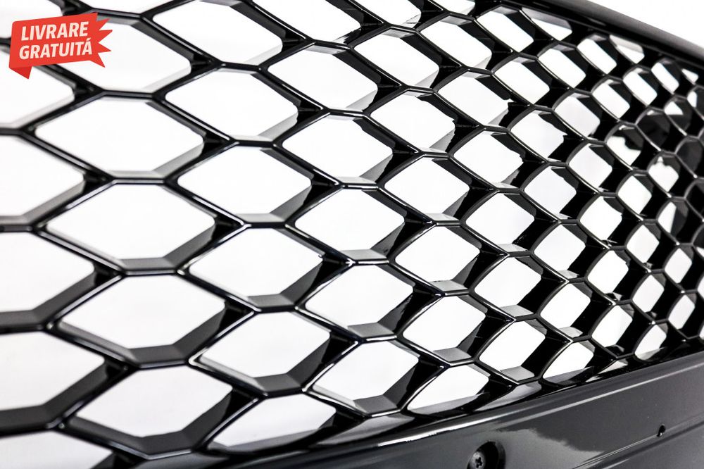 Grila Centrala Audi A5 8T (2008-2011) RS5 Design Negru Lucios