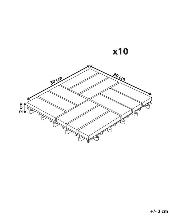 NOU Pardoseala exterioara, lemn salcam, gri