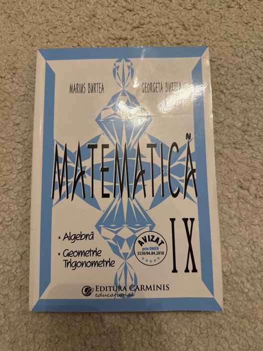 Culegere matematica, clasa a 9a, Burtea