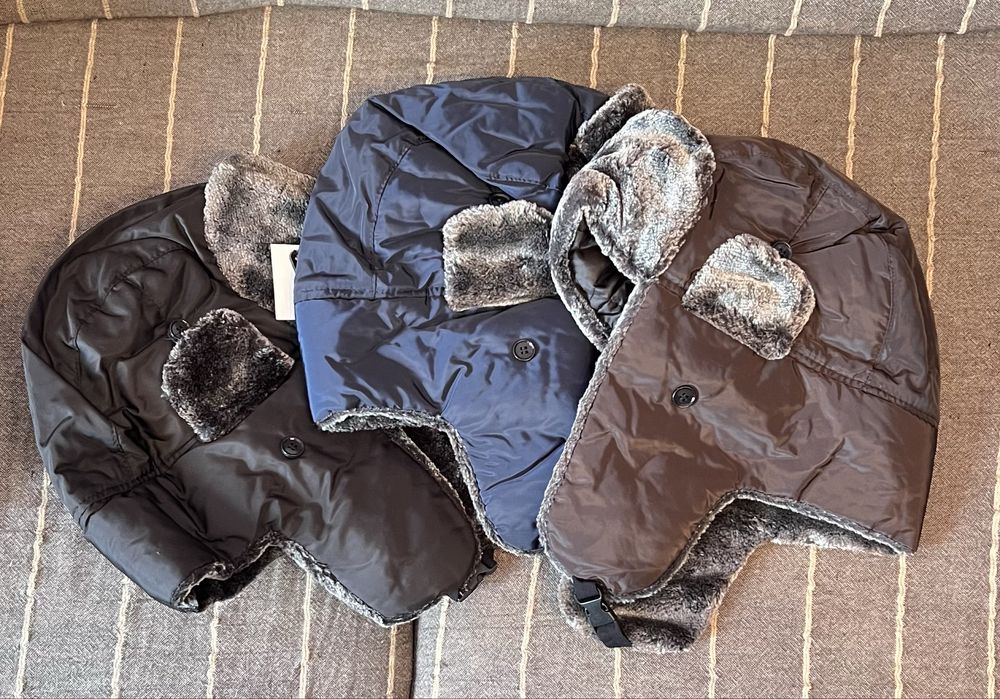 мъжка шапка зимна ушанка с дебел пух много топла колан на врата