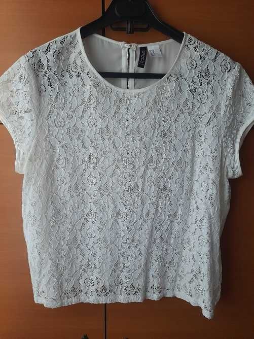 Bluza Divided  din matase si  dantela marimea 42