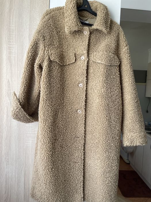 Удлиненная куртка тедди