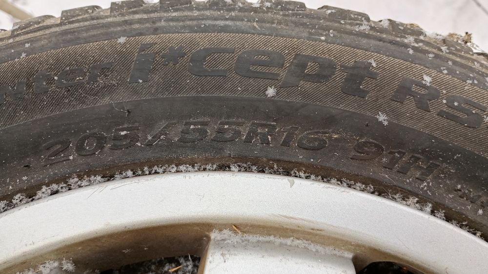 Vând jante,roți tabla cauciucuri m+și 205 55 R16,5x112 audi A4 b8