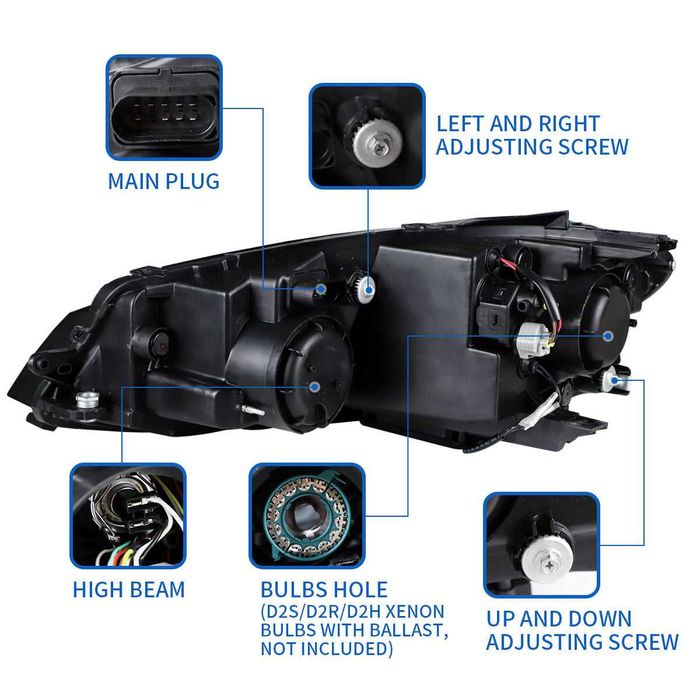 Комплект фарове с динамични мигачи за VW GOLF 7.5 2018 - 2021