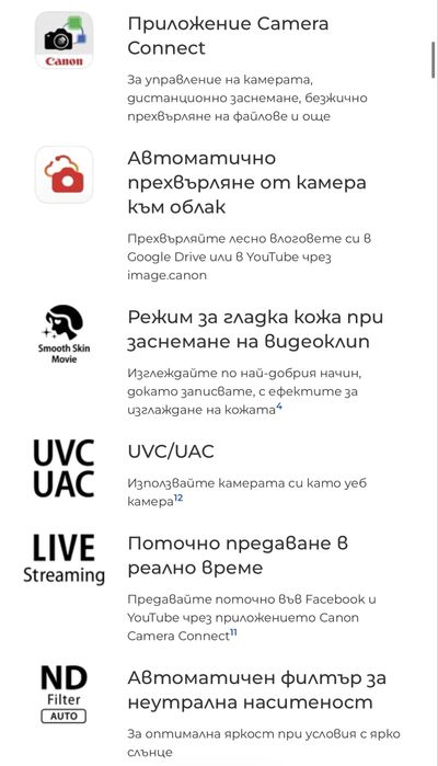 Камера за влогинг Canon- PowerShort V10