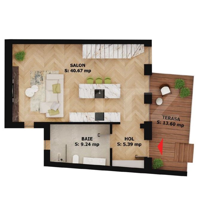 Apartament modern 2 camere cu terasa – EAS Residence — fotografia 1