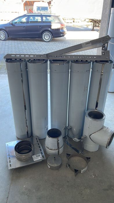 Horn de inox Coș de fum Burlane din inox izolate!