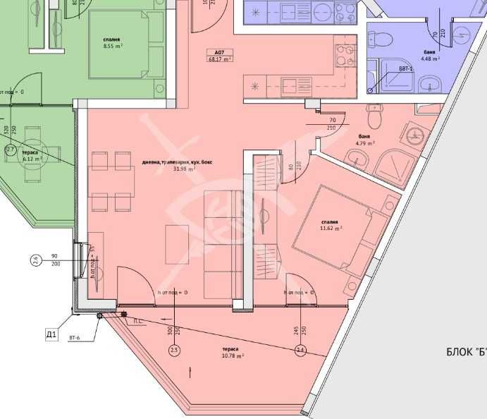 Двустаен апартамент в Созопол 64152