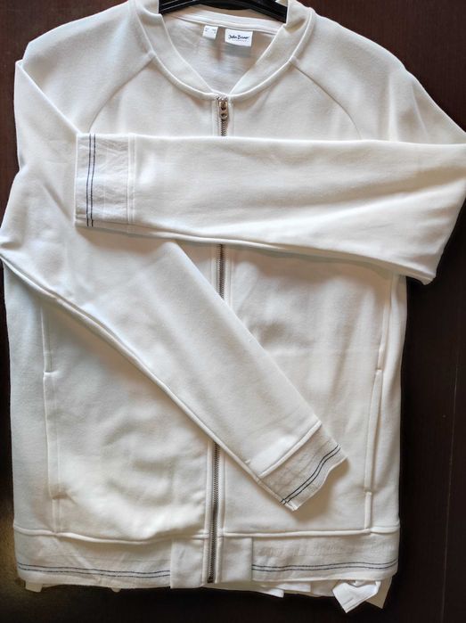 2 x hanorac/jacheta cu fermoar BP/H&M alb sau albastru, mar. M, noi.