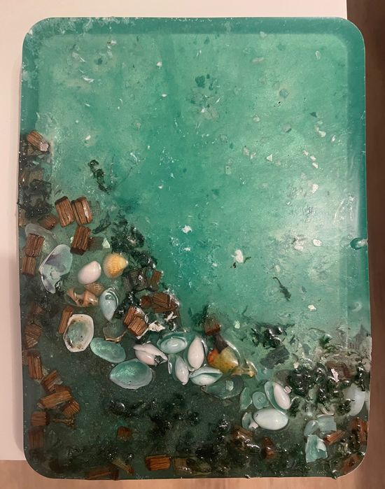 Свещник,поднос,пепелник от епоксидна смола