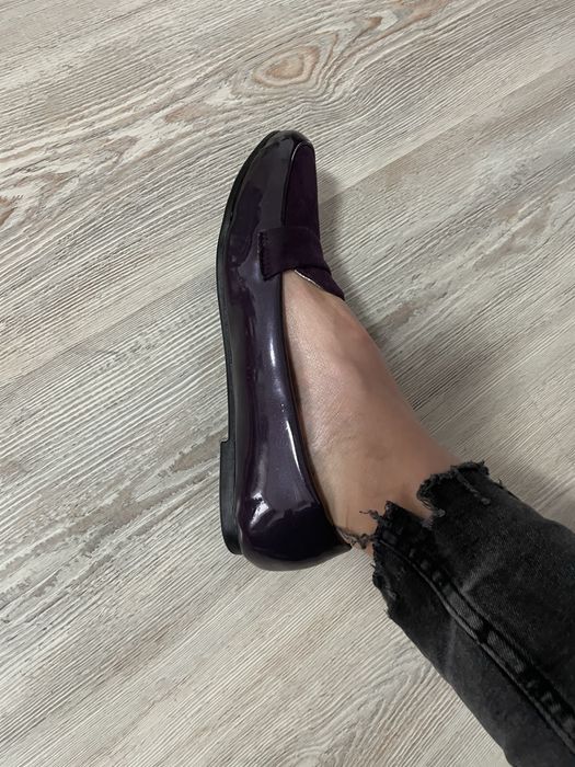 Mocasini dama, piele intoarsa, marimea 37 (23,5cm), violet, noi