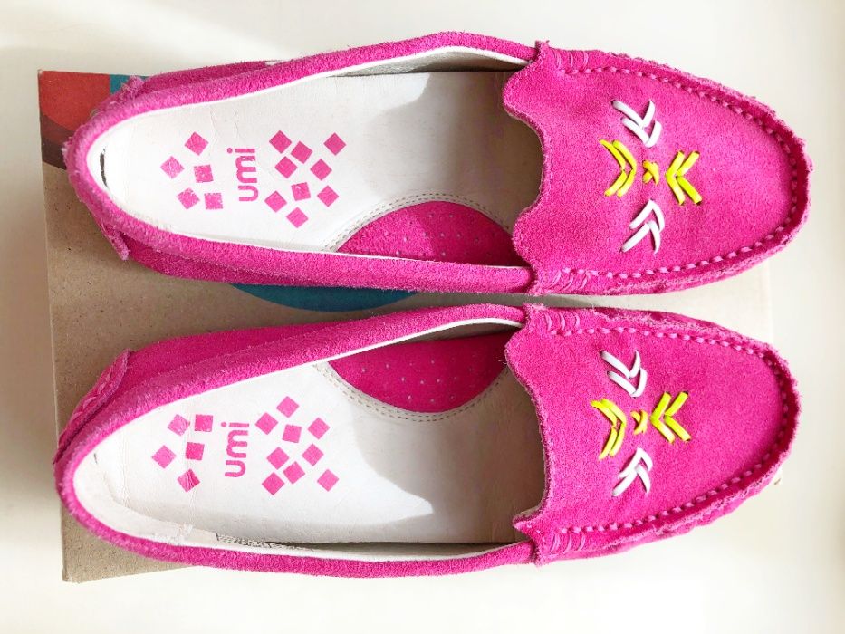 Страхотни кожени обувки UMI номер EUR 33, UK 1, US 1.5 цвят Fuschia