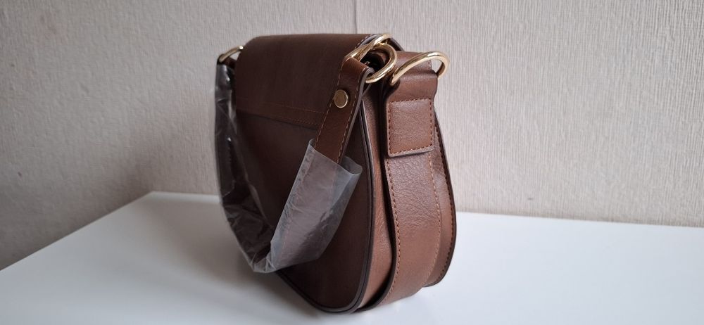 Дамска кожена кафява  чанта Chloe