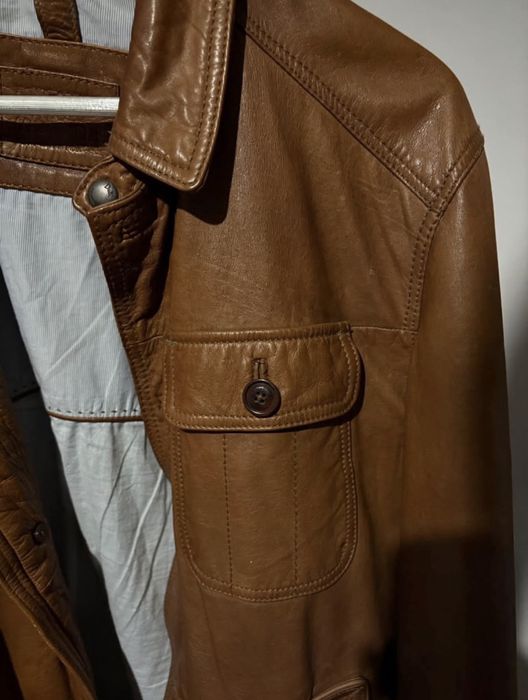 Geaca de piele naturala Massimo Dutti XL