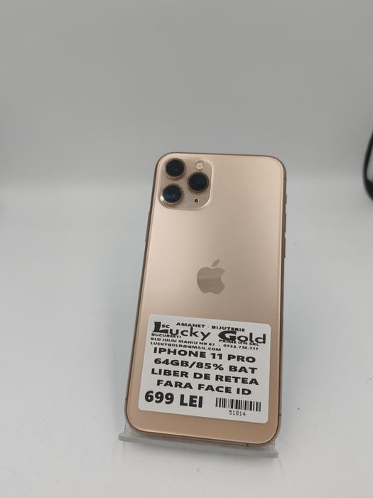 iPhone 11 Pro 64gb/85% baterie fără face ID Garanție! #51814
