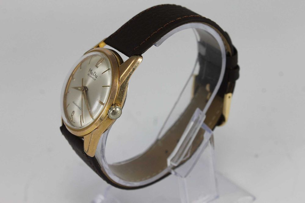 MuDu Doublematic SuperAutomatic Рядък Швейцарски Позлатен Часовник