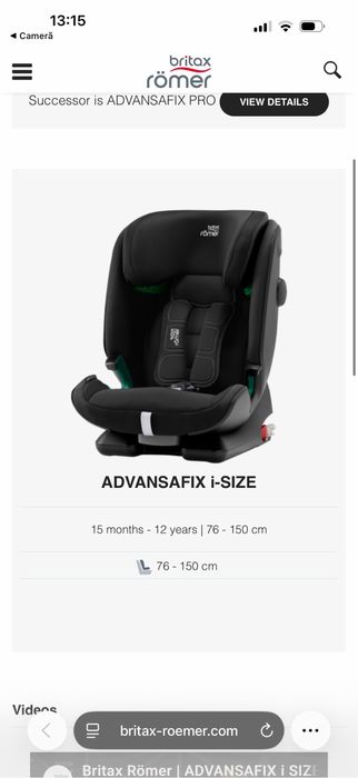 Scaun de masina  britax romer