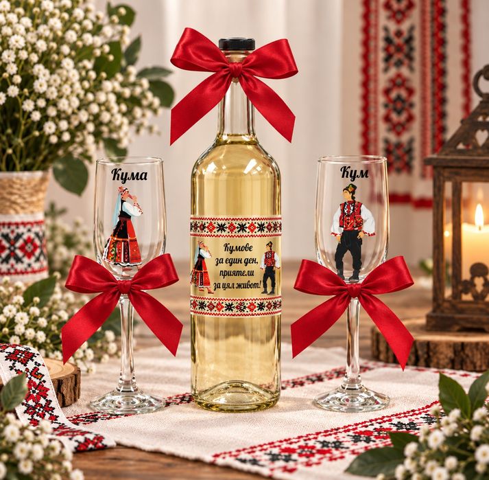 Покана за кумове народни мотиви