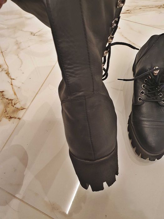 Черни боти Bianki естествена кожа