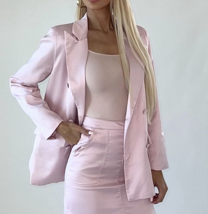 Massimo Dutti Studio Blazer Sacou rose