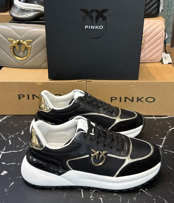 PINKO DV5 black/plati дамски маратонки сникърси 40