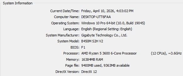 PC Gaming AMD Ryzen5 3600