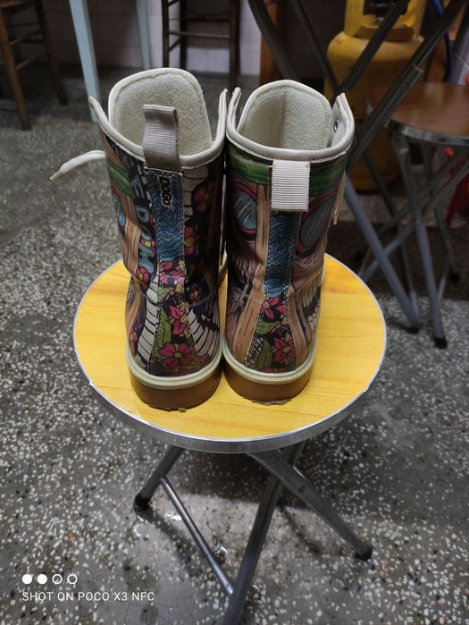 Пъстри боти със суров каучук