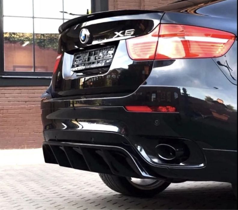Диффузор на задний бампер BMW X6 E71 Дорестайлинг
