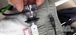 лед крушки Н7 M5 Plus 100W 16000LM, H4, H7, H8, H11, 6000k, ZES 2 чип