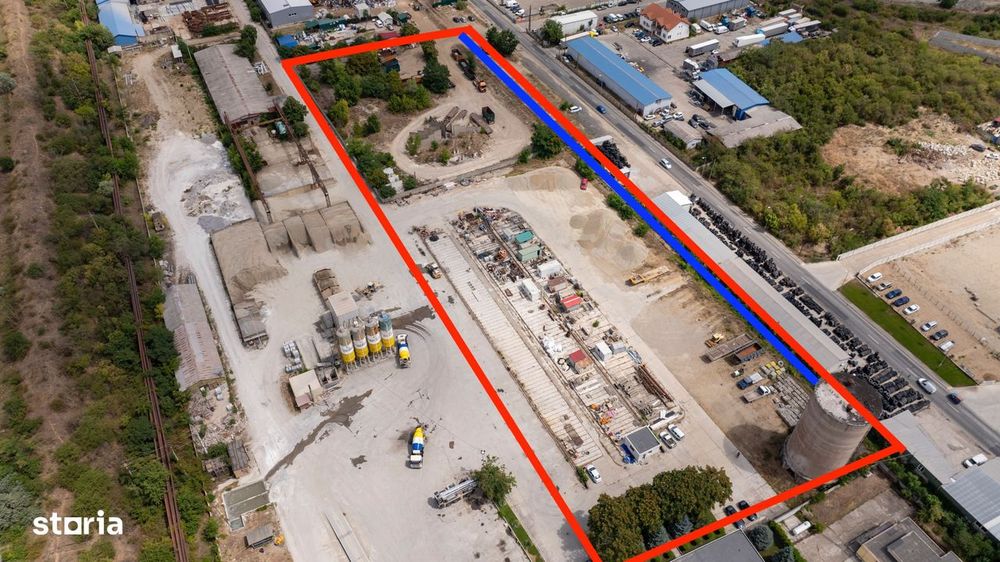 Platforma industriala, cale ferata privata, Bors