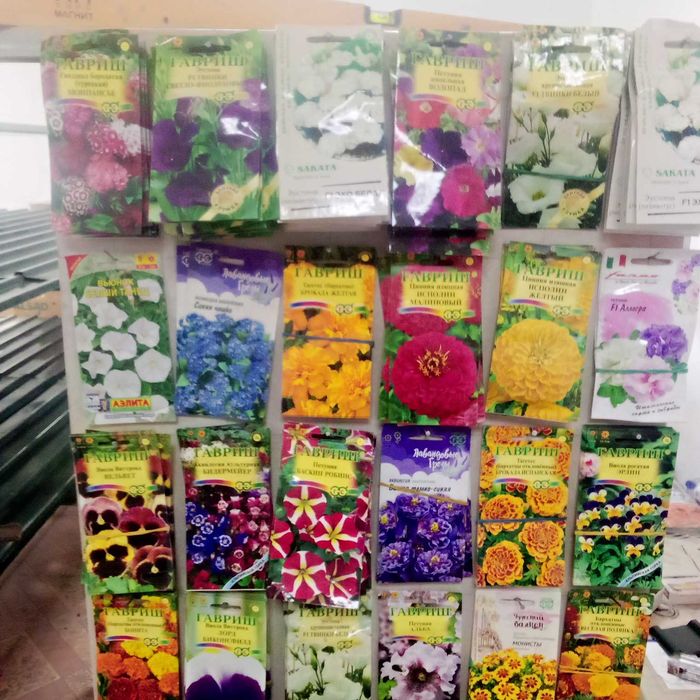 Семена оващей, цветов и зелени