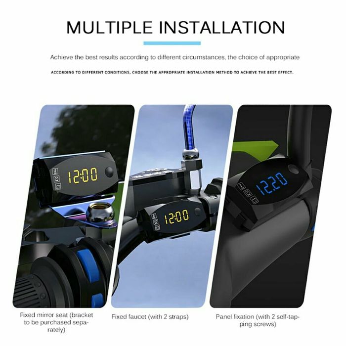 Два модела дигитален часовник термометър волтметър дата